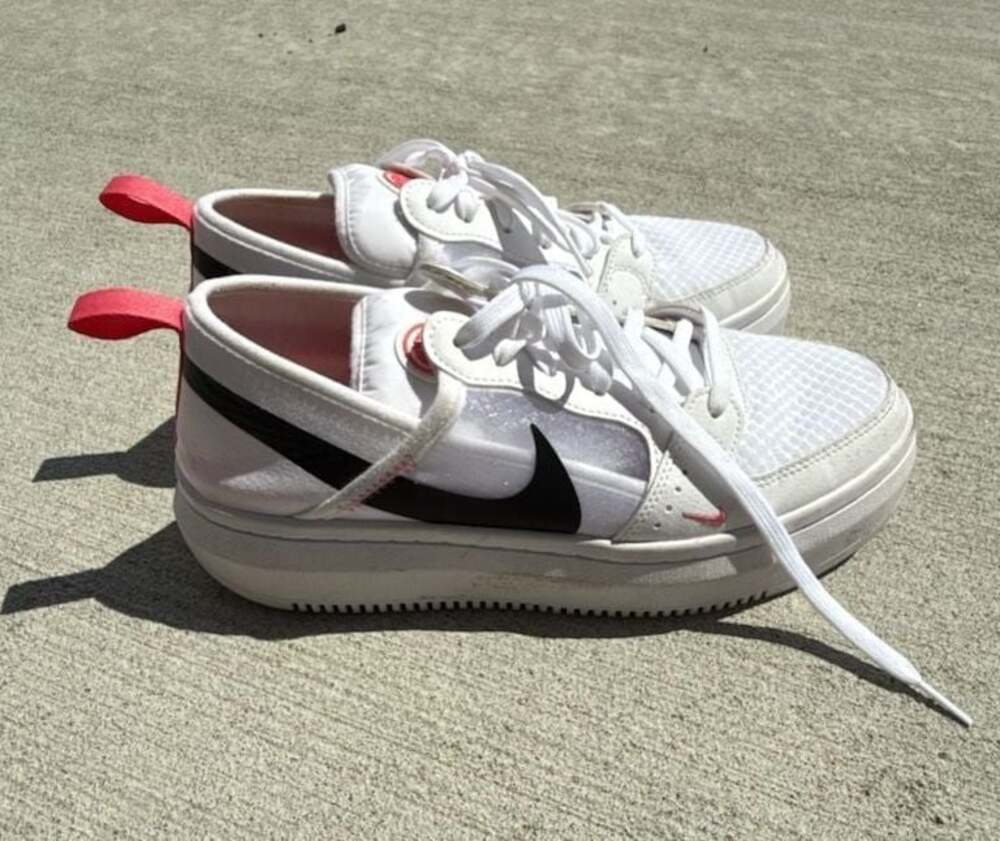 Nike Court Vision Alta Women's Size 10 White Black Red Sneakers